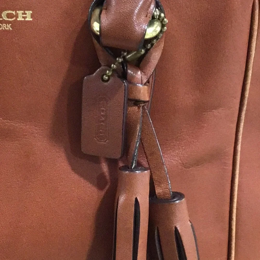 Coach Legacy Leather Tanner Crossbody Tote Handbag Cognac - Picture 3 of 16